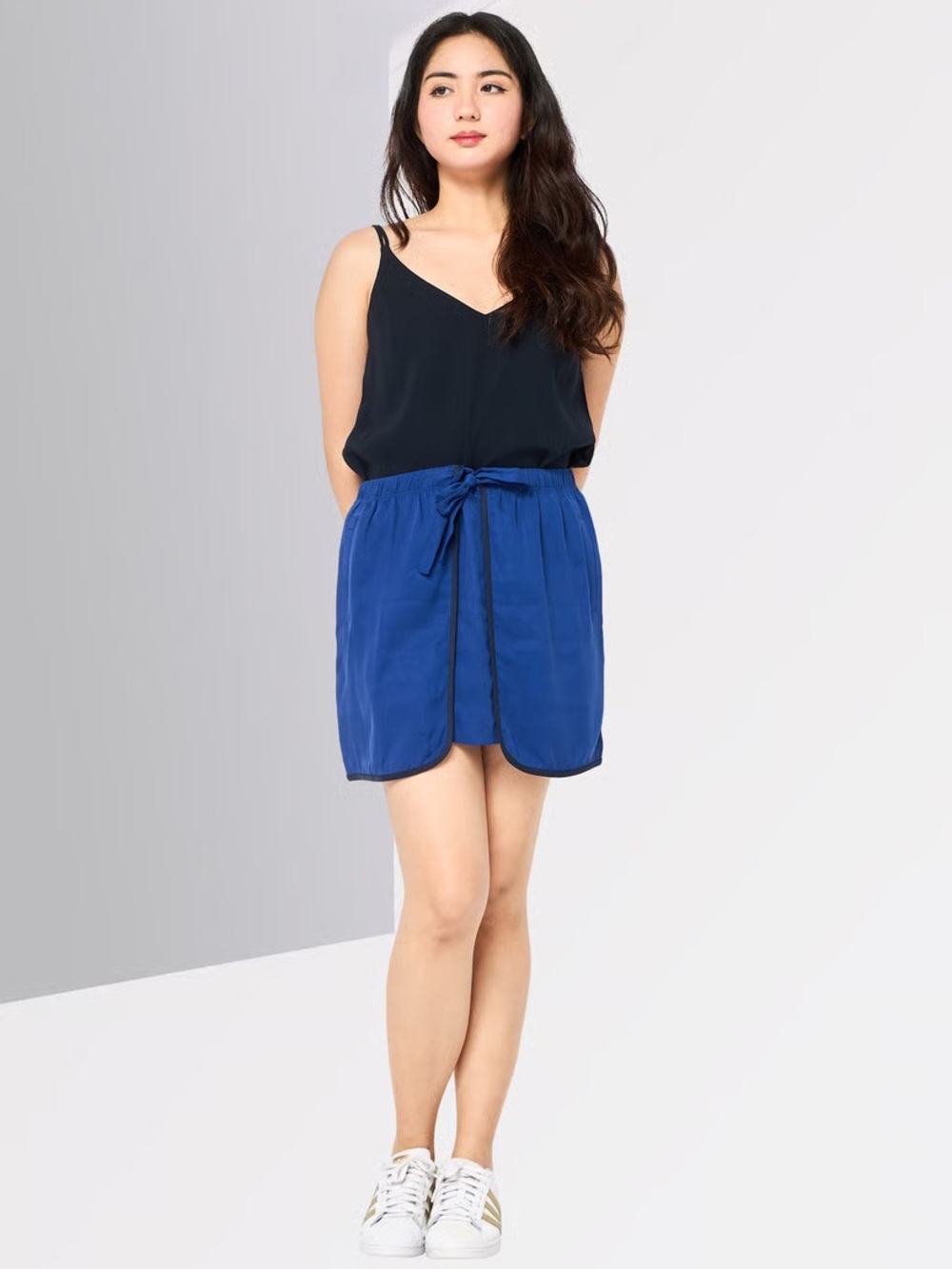 NWOT Lacoste Women's Textured Tulip Mini Skirt Royal Blue Tennis Preppy Coastal